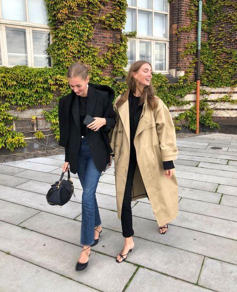 风衣欧美博主视频,演绎时尚街头风采